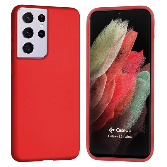 CaseUp Samsung Galaxy S21 Ultra Kılıf Matte Surface Kırmızı 1